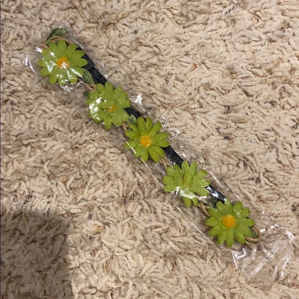 Green Flower Headband